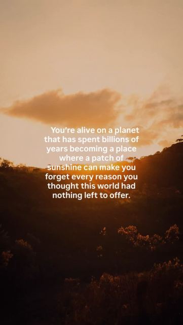 Maybe we’re all a lot closer to hope than we think.
Sometimes it’s only a few steps into the sunlight.