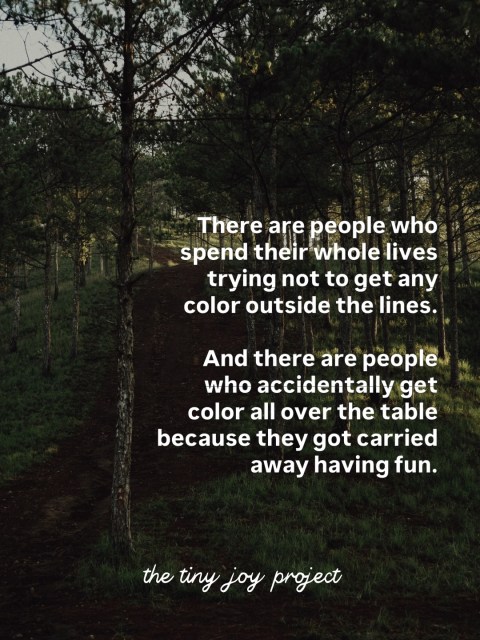 Somewhere along the way, a lot of us started confusing “doing it right” with “being alive.” Maybe they’re not the same thing.