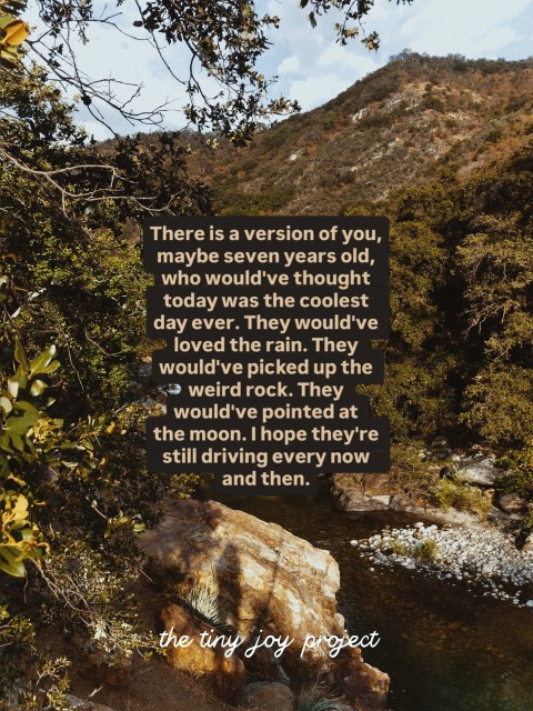Protect the version of you that still gets distracted by beautiful things.